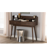 Hayward Walnut Brown Finished 2-Drawer Desk - $309.28 CAD