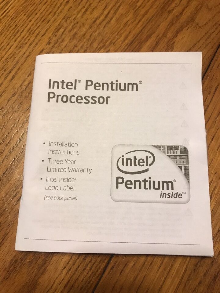 Intel Pentium Processor Instructions Only Ships N 24h - $7.90