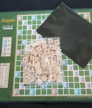 Golf Theme Scrabble Game Letters Word List Birdie Eagle 100 Wood Tiles  - £11.64 GBP