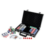 Texas Holdem Poker Chip Set Casino Poker Chips with 400 Pieces Chips-Bla... - €107,46 EUR