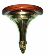 Vintage Shelf Brass Wood Display Sconce Homco Farmhouse Chic DIY Paint U... - €36,59 EUR