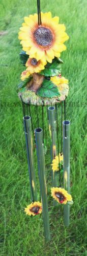 Ebros Spring Sunflowers Bloom Resonant Relaxing Wind Chime Patio Garden - $31.99
