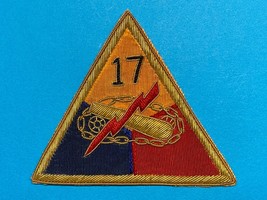 Post Wwii, U.S. Army, Occupation Period, 17th Armored Division, Bullion, Patch - £27.06 GBP