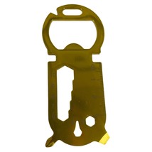 Jibbitz Multi Tool Screw Driver Bottle Opener Charm Metal Crocs 3.25&quot; x 1.5&quot; Gol - £10.81 GBP