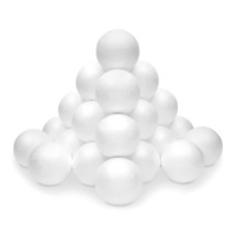 24 Pack Small 3 Inch Foam Balls For Crafts, Smooth Polystyrene White Foa... - $37.99