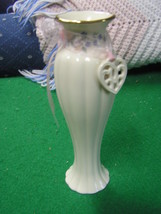 Magnificent LENOX  BUD VASE...Floral Design Around Neck...with Heart 6+&quot;... - $19.39