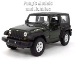 4.25 Inch Jeep Wrangler Rubicon Hard Top 1/32 Scale Diecast Model - Green - £13.22 GBP