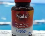 MegaRed Omega-3s Fish &amp; Krill Oil ADVANCED 500 mg - 80 Softgels Exp 07/2024 - £15.86 GBP