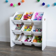 Kids Toy Organizer Storage Toys Bins Box Bin Chest Rack White Children P... - $102.07