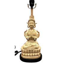 Vintage Asian Figurine Sitting Table Lamp - $34.00
