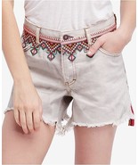 FREE PEOPLE Womens Shorts Borderline Casual Grey Size 26W OB796930 - £37.40 GBP