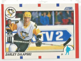 Zarley Zalapski Pittsburgh Penguins Defenseman 1990-91 Score Card #218 Near-Mint - $1.47