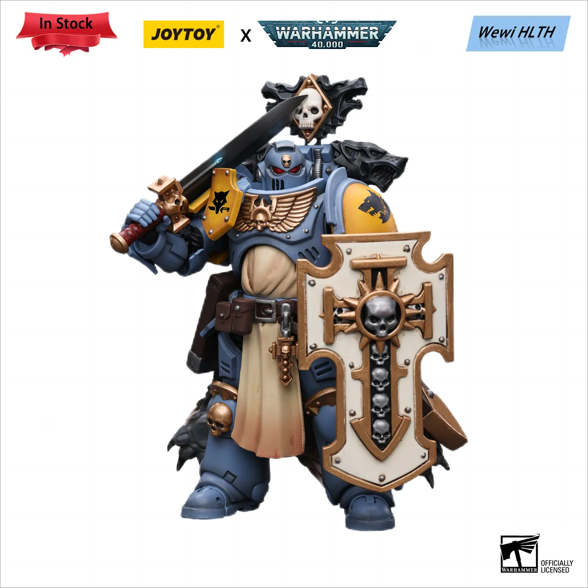 JOYTOY Action Figure 1/18 Warhammer 40k Space Wolves Bladeguard Veteran Anime - £56.09 GBP