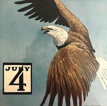 Bald Eagle July 4th 1928 Youth&#39;s Companion Lithograph Cover Charles Bull... - £39.22 GBP