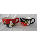 2 Let it Snow ceramic mugs by Ganz  5.5 inch diameter 3.5 inch deep  - £15.63 GBP