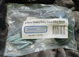 Pack of 8 - StoutMax Heavy Duty Steel Bike Hook New factory sealed - $18.76