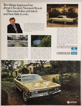 1972 Print Ad Chrysler 2-Door Newport Royal Entertainer Arthur Godfrey - £13.48 GBP