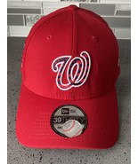 Washington Nationals Red Patriotic New Era 39Thirty Fitted Hat Cap M/L S... - £19.12 GBP