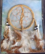 Nice Hand-Crafted Leather Dreamcatcher – BRAND NEW IN PACKAGE – NICE SMA... - $9.89