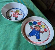 Vintage Ornamin Sweden Balo Child’s Plastic Plate 462 And Bowl 362 - $24.18