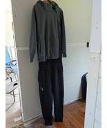 Tuxy Suit One Piece Jumpsuit Gray/Black Loungwear Hoodie Size XXL - $122.88 CAD