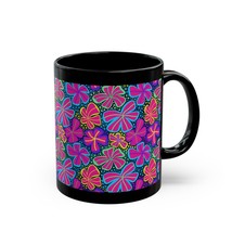 Vibrant Floral Black Mug - Colorful Coffee Cup, Perfect Gift for Flower ... - $335.32 MXN+