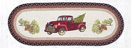 Red Christmas Truck Table Runner, 13&quot; x 36&quot;, 100% Natural Fiber - £31.41 GBP