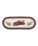 Red Christmas Truck Table Runner, 13&quot; x 36&quot;, 100% Natural Fiber - £31.35 GBP