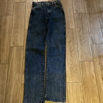 Vintage WRANGLER Straight Leg 29x38 JEANS, Dark Blue Men’s Made In USA - $1,863.28 MXN