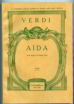 Giuseppe Verdi Aida an OPera in 3 Acts Vocal Score G Schirmer  - £21.80 GBP