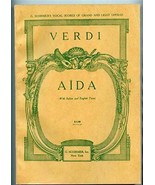 Giuseppe Verdi Aida an OPera in 3 Acts Vocal Score G Schirmer  - £21.68 GBP