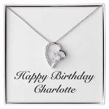 Happy Birthday Charlotte - Forever Love Necklace Personalized Name - £47.22 GBP