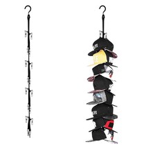 2 Pack Closet Hanging Hat Organizer Rack, 16 Hooks Hat Storage Hangers F... - £22.92 GBP