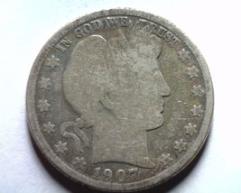 1907-D Barber Half Dollar Good G Attractive Toned Obverse Nice Original Coin - $24.00