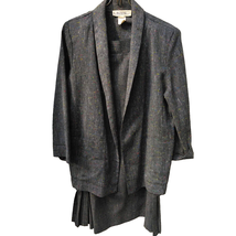Vintage Pretense 80s 90s Ladies Size 5 Skirt Jacket Suit Grey Multicolor... - $24.13 CAD