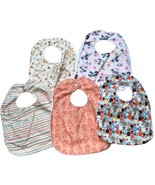 5 Handmade Baby Feeding Bibs with Snap Closure from Stampin&#39; Up! Fabrics - $178.59 MXN