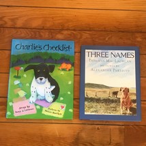Lot Of 2 Three Names By Patricia Mac Lachlan Charlie’s Checklist Dog Hardcover - £8.12 GBP
