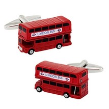 Double Decker Bus Cufflinks Red Iconic London Symbol England British W Gift Bag - £11.82 GBP