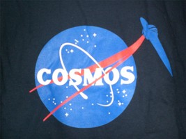 Tee Fury Cosmos Xlarge &quot;Cosmos&quot; Carl Sagon Nasa Logo Mash Up Navy - £11.99 GBP