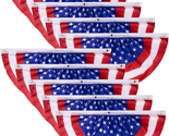 USA Pleated Patriotic Bunting, 10Pcs 4Th of July Bunting Flag,American F... - $29.21