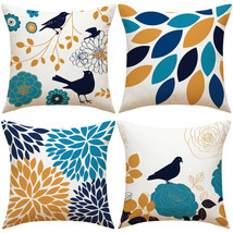 4 PCS Spring Pillow Covers Flowers and Birds Sofa Cushion Covers Home Decor - $20.78