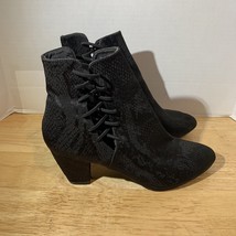 New York transit faux suede ankle bootie lace up both sides.2 1/2 block ... - $22.13