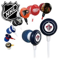 NHL Team Logo Earphones with Microphone by MIZCO -Select- Team Below - $16.95