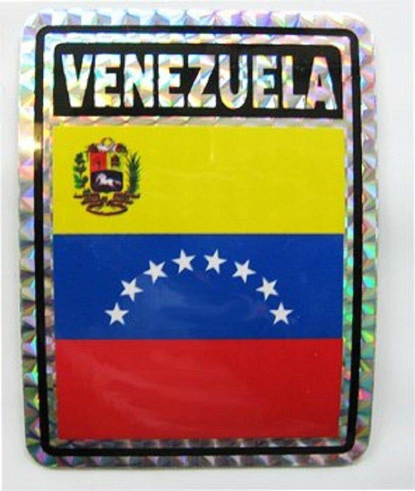 Venezuela Country Flag Reflective Decal Bumper Sticker - $2.88