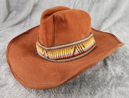 Unisex Western Hat Medium Burnt Orange Vintage Distressed Rancher Retro ... - £119.87 GBP