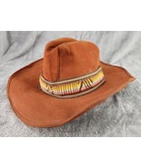 Unisex Western Hat Medium Burnt Orange Vintage Distressed Rancher Retro ... - £119.38 GBP