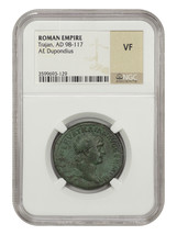 Ancient Roman: Trajan (AD 98-117) AE Dupondius NGC VF - £220.25 GBP