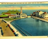 Casino &amp; North End Hotel Asbury Park Ocean Grove New Jersey Linen Postca... - $11.88