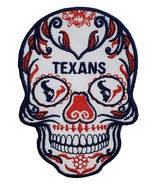 Houston Texans Sugar Skull Football Embroidered Iron On Patch - $12.83+