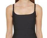 DKNY Womens Size Large Solid Square-Neck Tankini Top Swimsuit in Black P... - £22.41 GBP